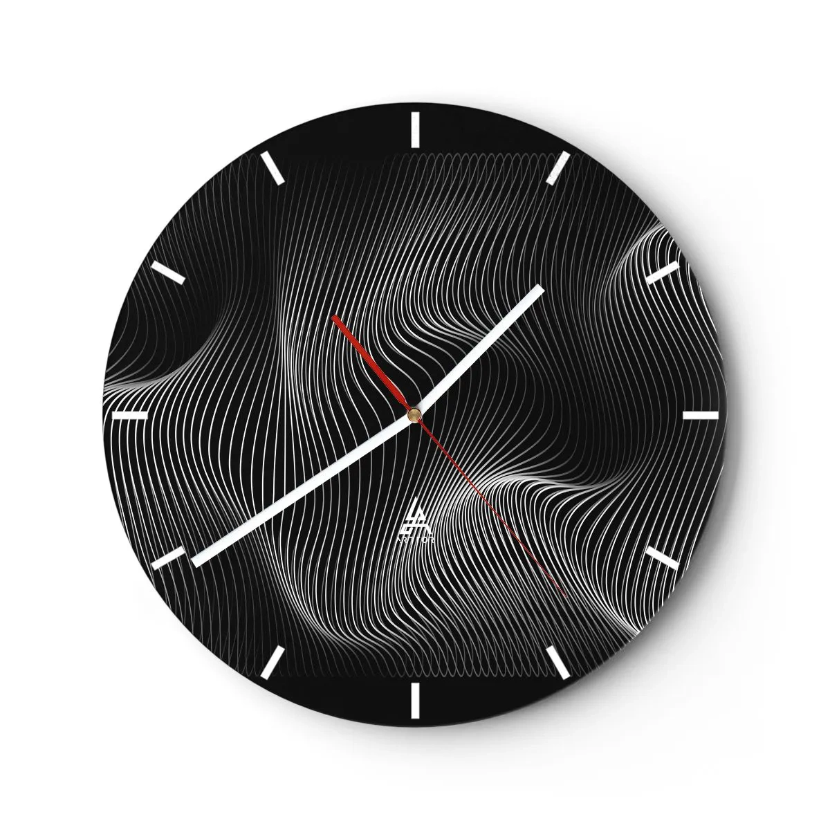 Horloge murale - Pendule murale - Danse de lumière dans l'espace - 40x40 cm
