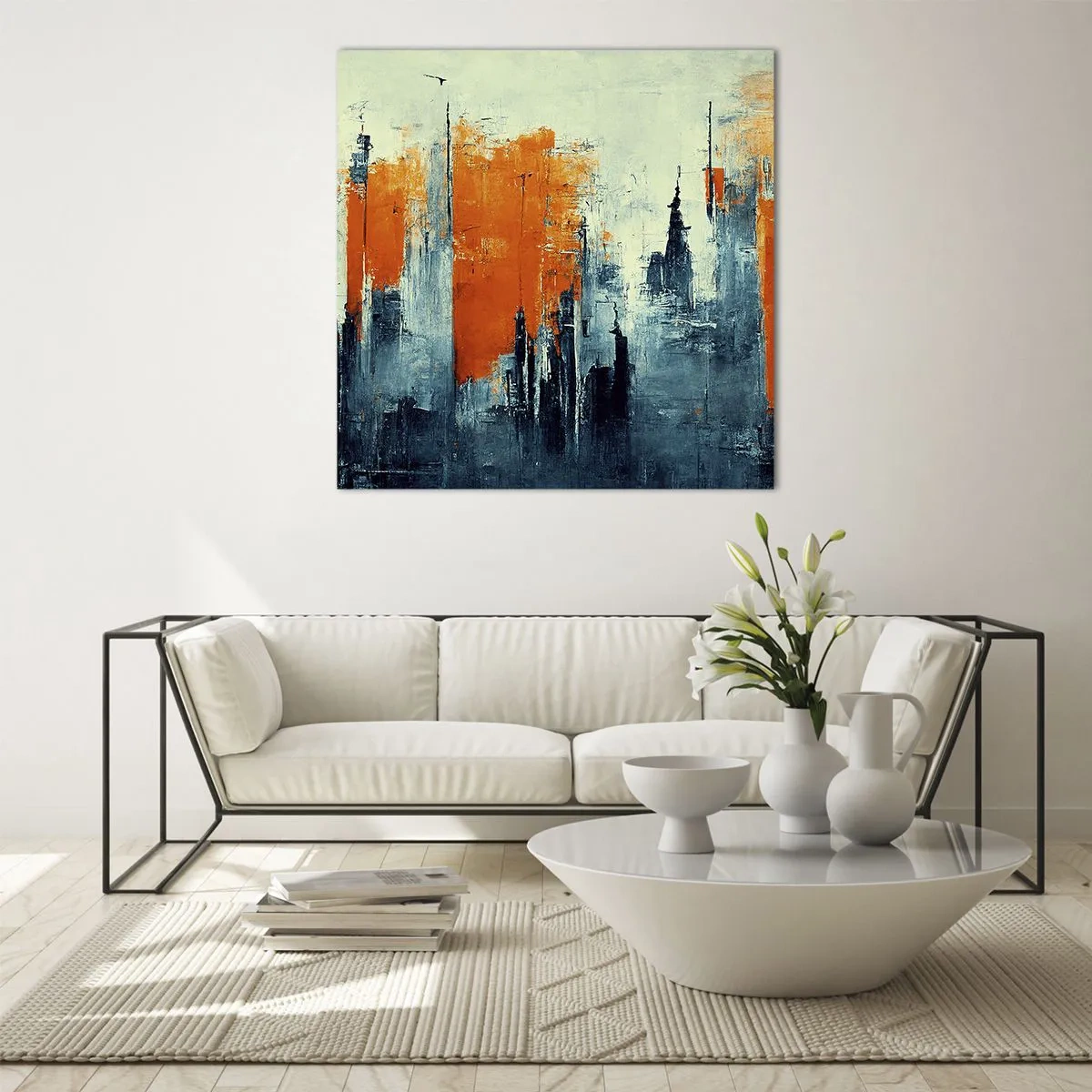 Impression sur verre - Image sur verre - Paysage moderne - 50x50 cm