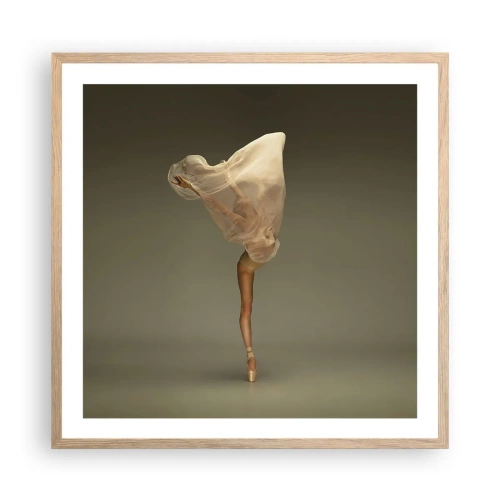 Affiche dans un chêne clair - Poster - Il va bientôt s'envoler - 60x60 cm