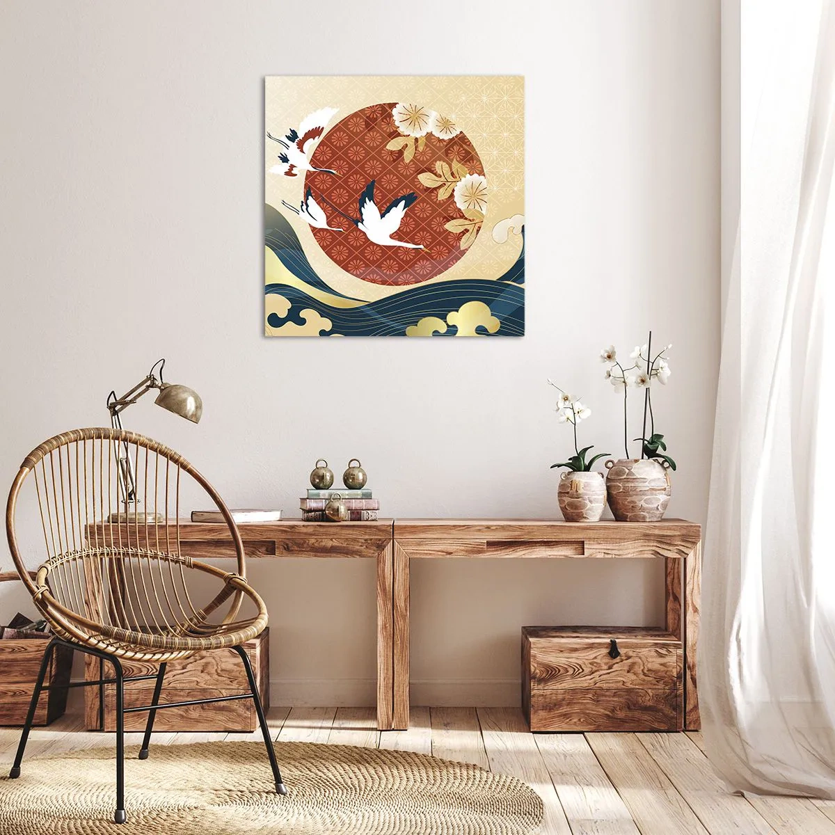 Impression sur toile - Image sur toile - Conte japonnais - 30x30 cm