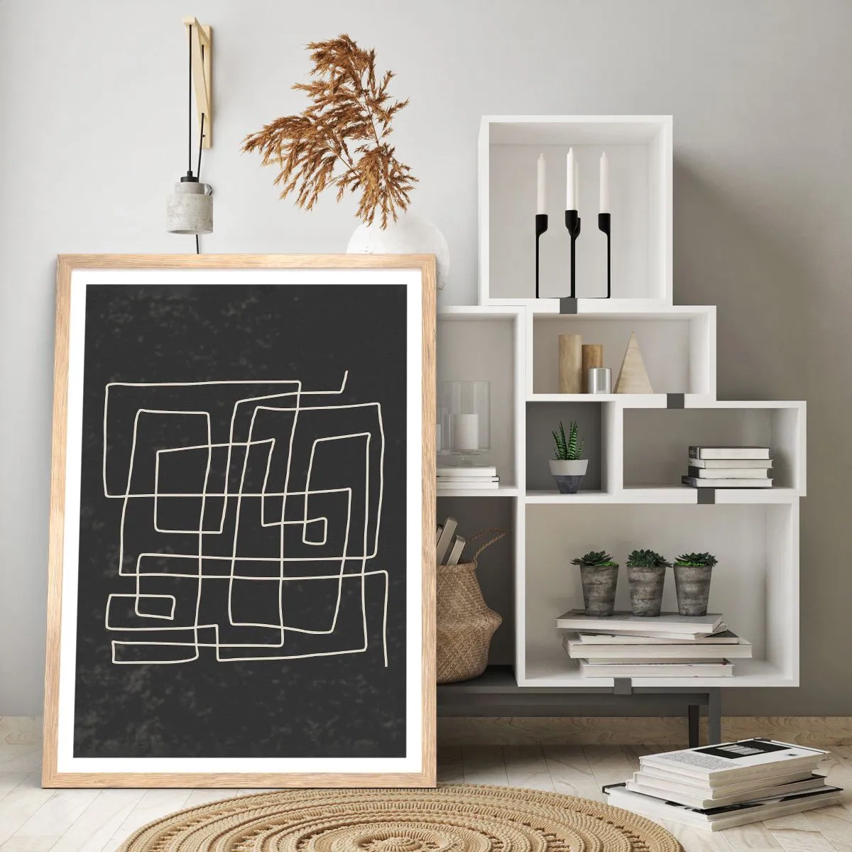 Affiche dans un chêne clair - Poster - Pas aussi simple - 70x100 cm