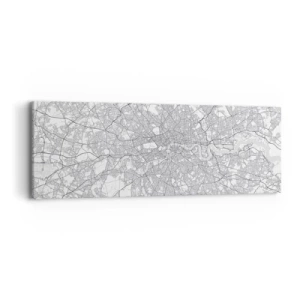 Impression sur toile - Image sur toile - Carte du labyrinthe londonien - 90x30 cm