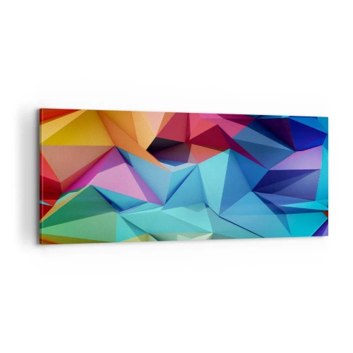 Impression sur toile - Image sur toile - Origami arc-en-ciel - 100x40 cm
