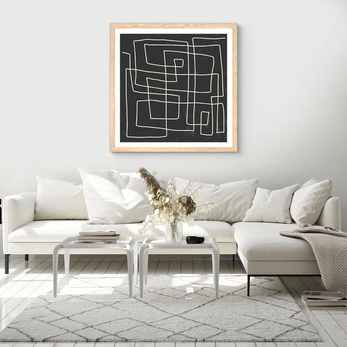 Affiche dans un chêne clair - Poster - Pas aussi simple - 40x40 cm