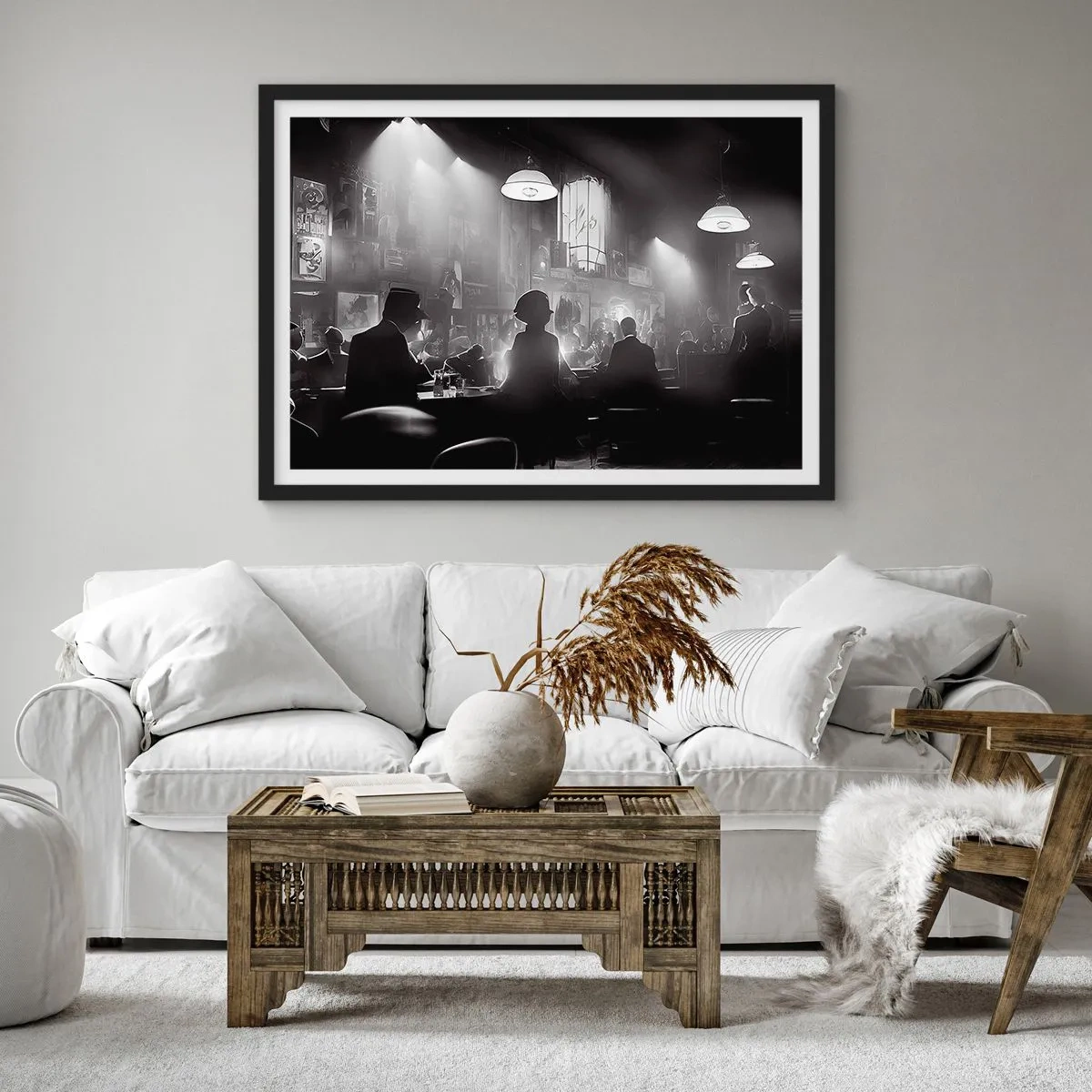 Affiche dans un cadre noir - Poster - Dans une ambiance jazz - 91x61 cm