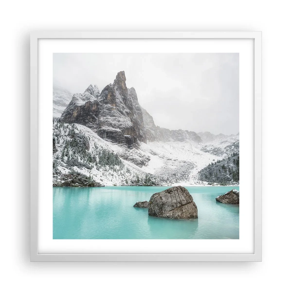 Affiche dans un cadre blanc - Poster - Sur ses gardes - 50x50 cm