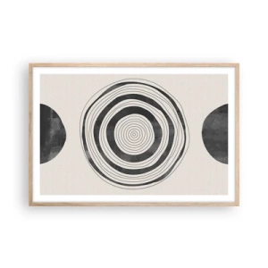 Affiche dans un chêne clair - Poster - Ce qui est important c'est ce qu'il y a entre les deux - 91x61 cm