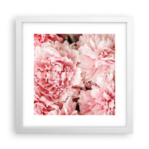 Affiche dans un cadre blanc - Poster - Rêve rose - 30x30 cm