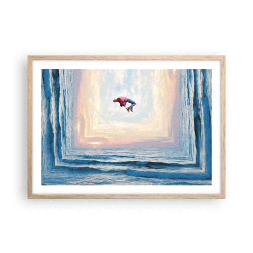 Affiche dans un chêne clair - Poster - Vers une autre dimension - 70x50 cm