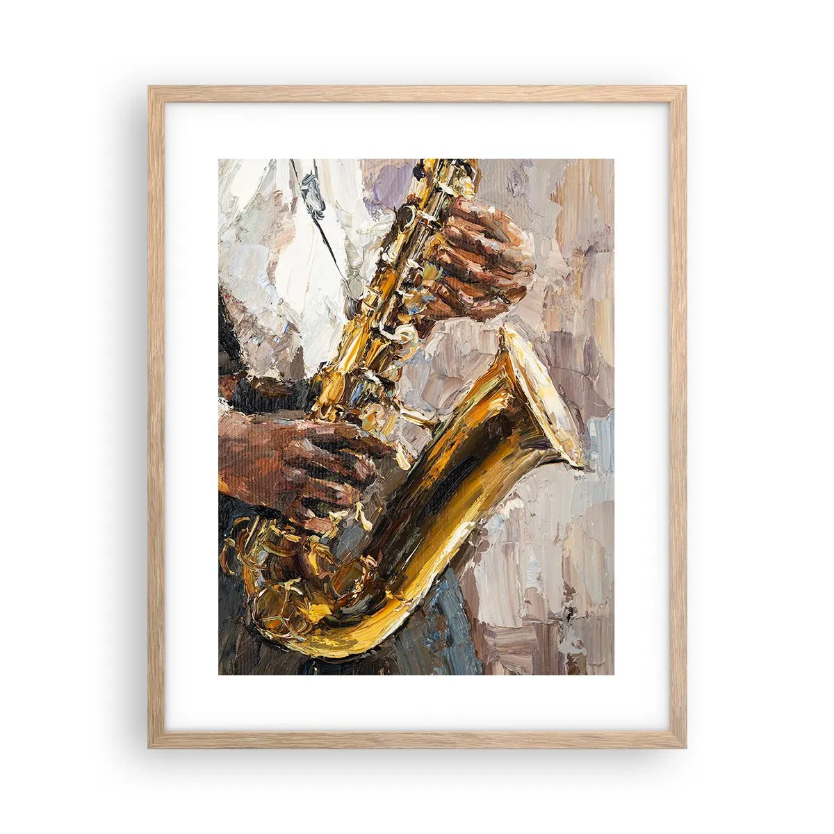 Affiche dans un chêne clair - Poster - C'est l'heure du solo - 40x50 cm