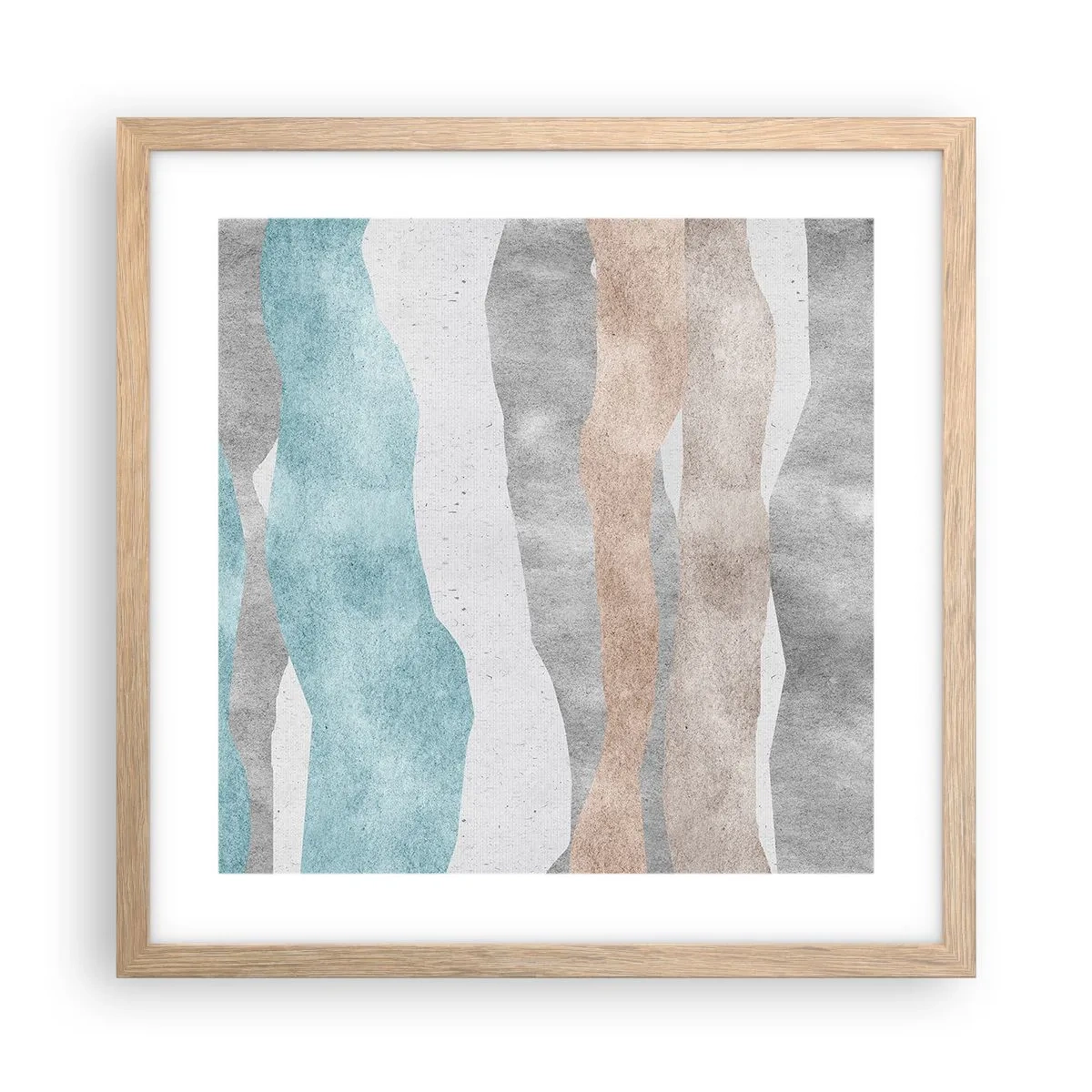 Affiche dans un chêne clair - Poster - Une étude de proximité - 40x40 cm