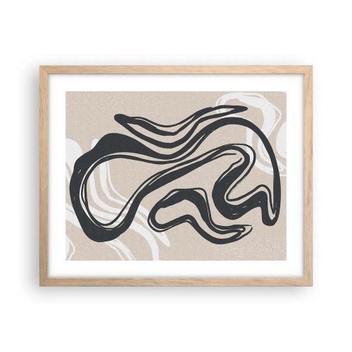 Affiche dans un chêne clair - Poster - Expression multipliée - 50x40 cm