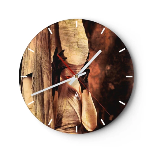 Horloge murale - Pendule murale - Une silhouette enveloppée de bandages dans une lumière artistique - 30x30cm - Entre le bon et le mauvais - Décoration murale moderne pour le salon, la cuisine et la chambre ARTTOR