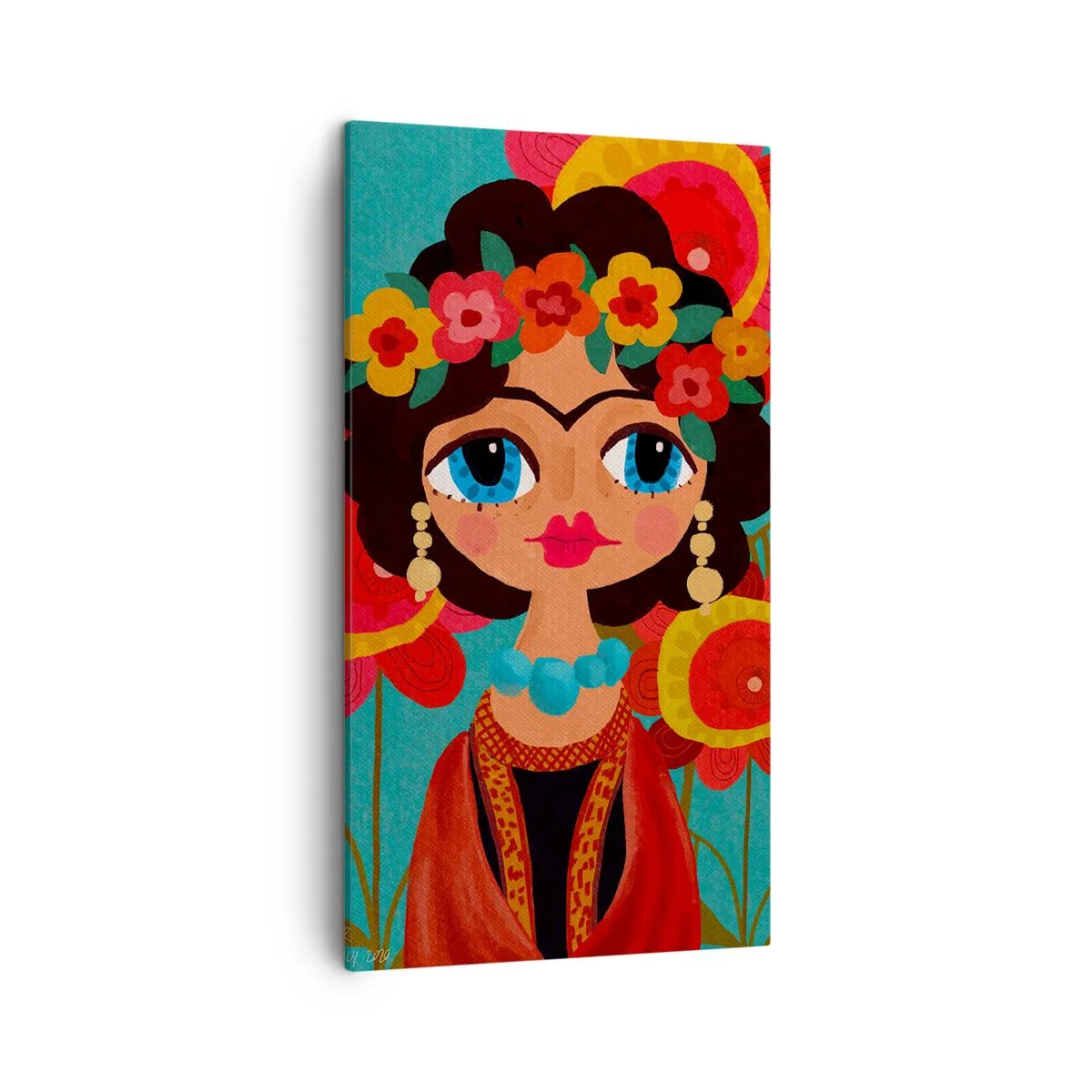 Impression sur toile - Image sur toile - Mademoiselle coquelicot - 45x80 cm