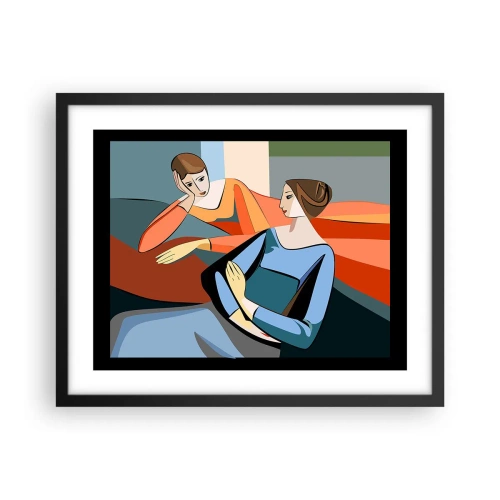 Affiche dans un cadre noir - Poster - Un moment de confiance - 50x40 cm