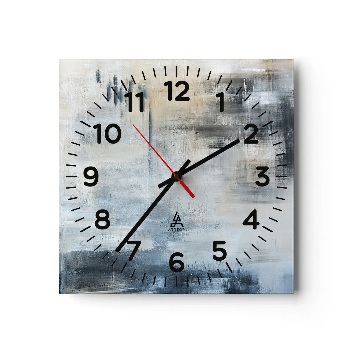 Horloge murale - Pendule murale - Derrière le rideau bleu - 30x30 cm