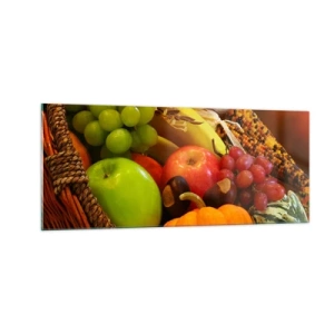 Impression sur verre - Image sur verre - Panier de récolte - 100x40 cm