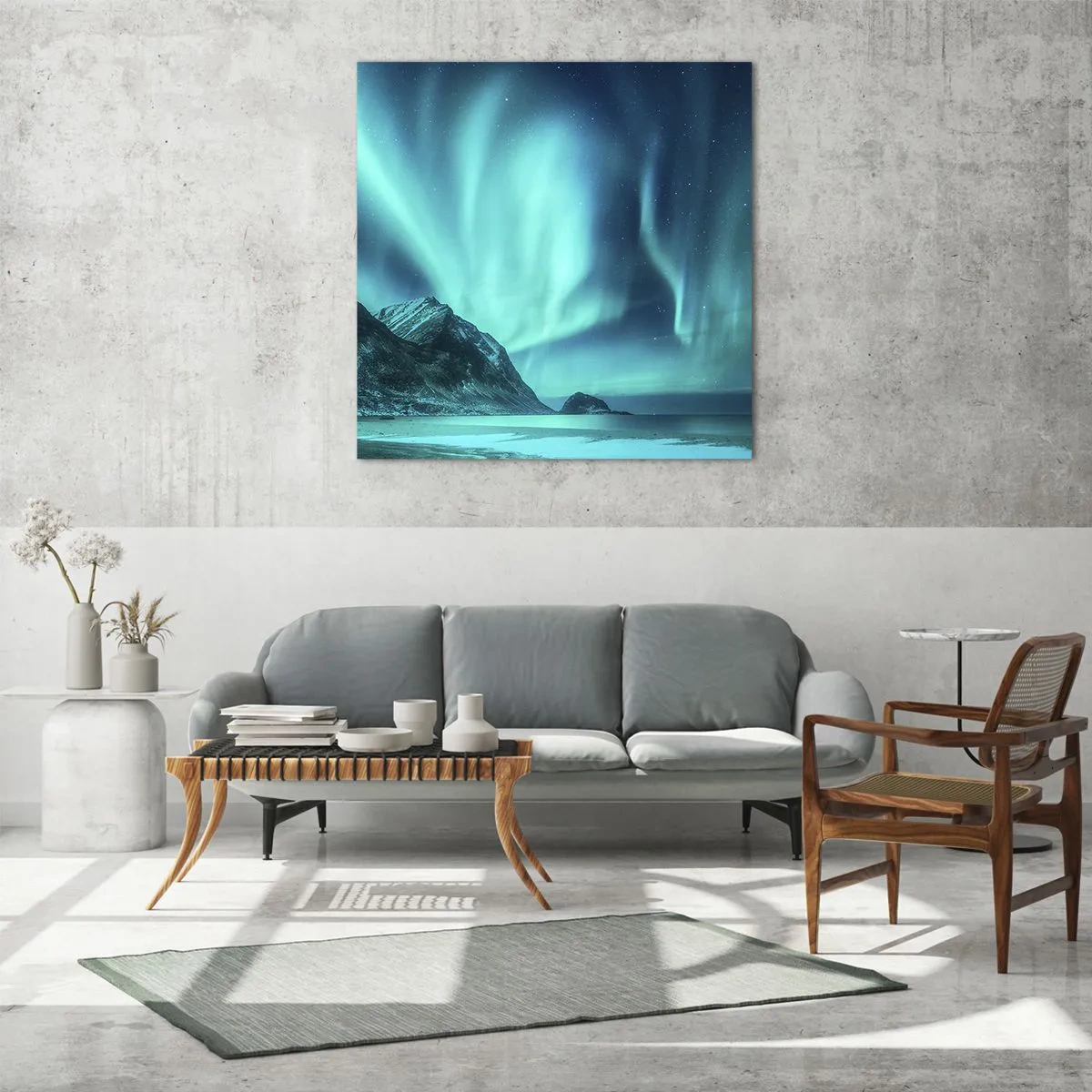 Impression sur verre - Image sur verre - Merveilles du Nord - 40x40 cm