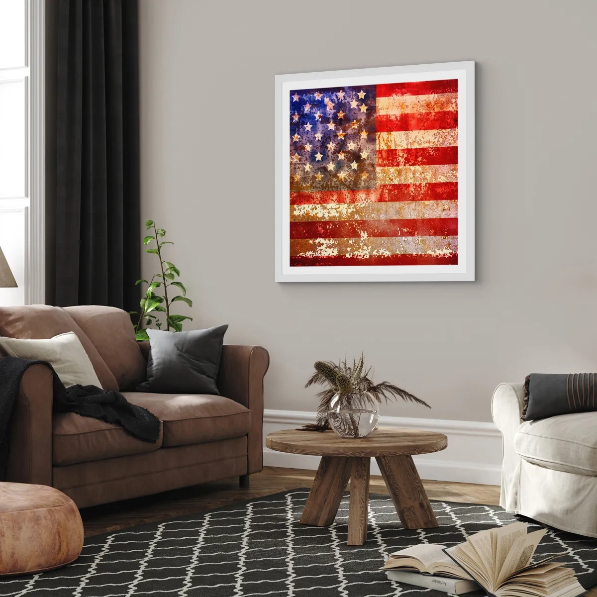 Affiche dans un cadre blanc - Poster - La gloire ne s'efface pas - 60x60 cm