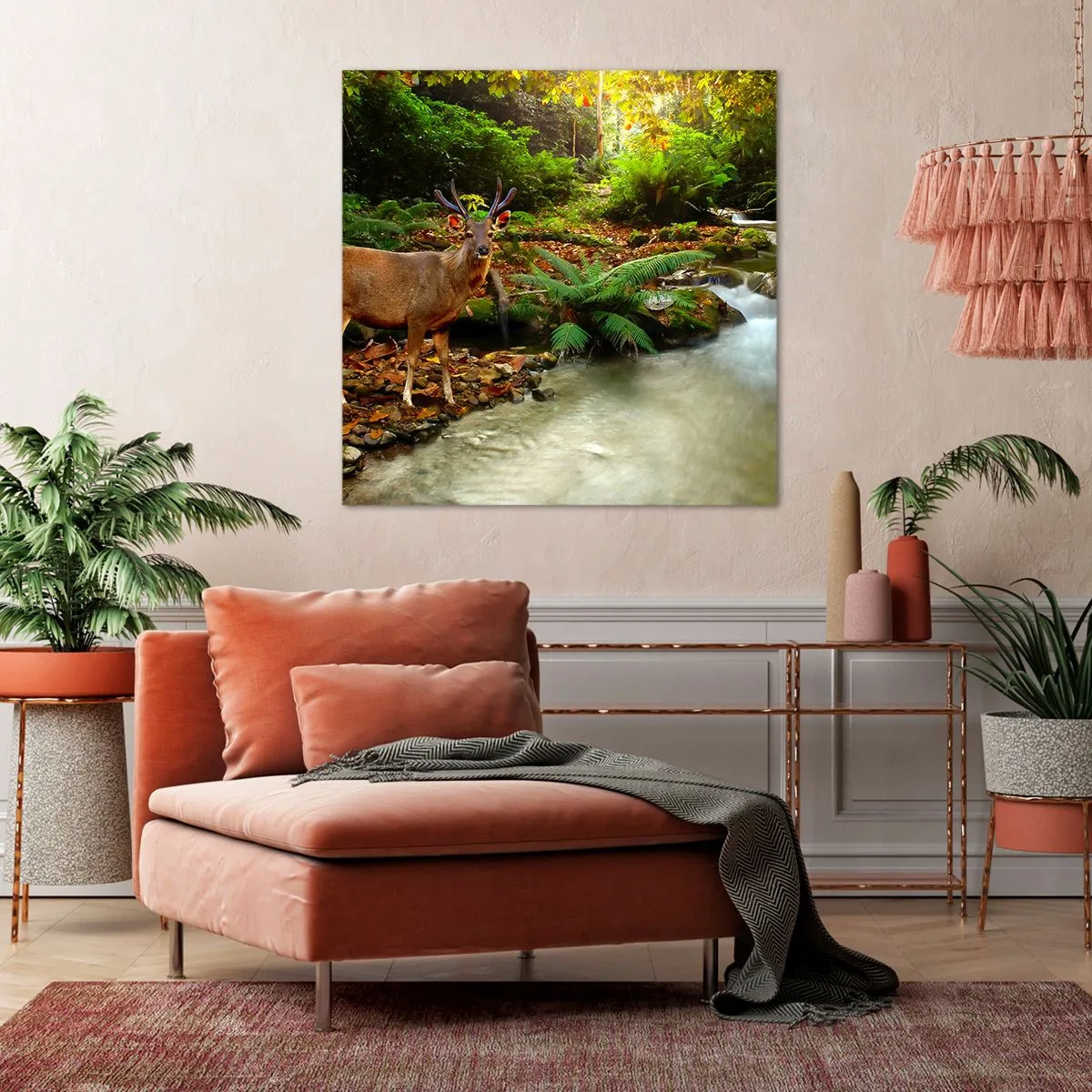 Impression sur toile - Image sur toile - Bienvenue dans mon monde - 60x60 cm