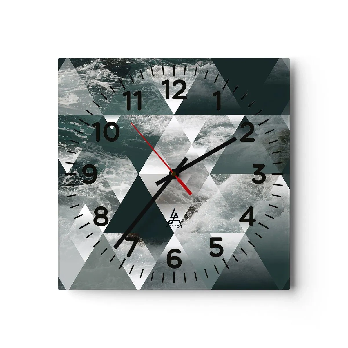 Horloge murale - Pendule murale - Point de vue de cristal - 30x30 cm