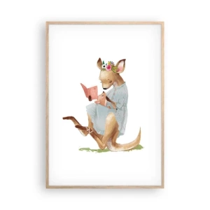 Affiche dans un chêne clair - Poster - Lis-moi maman - 70x100 cm