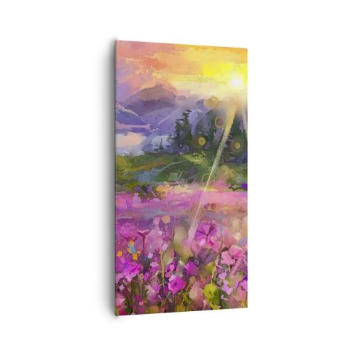 Impression sur toile - Image sur toile - Dans la vallée à l'abri du soleil - 65x120 cm