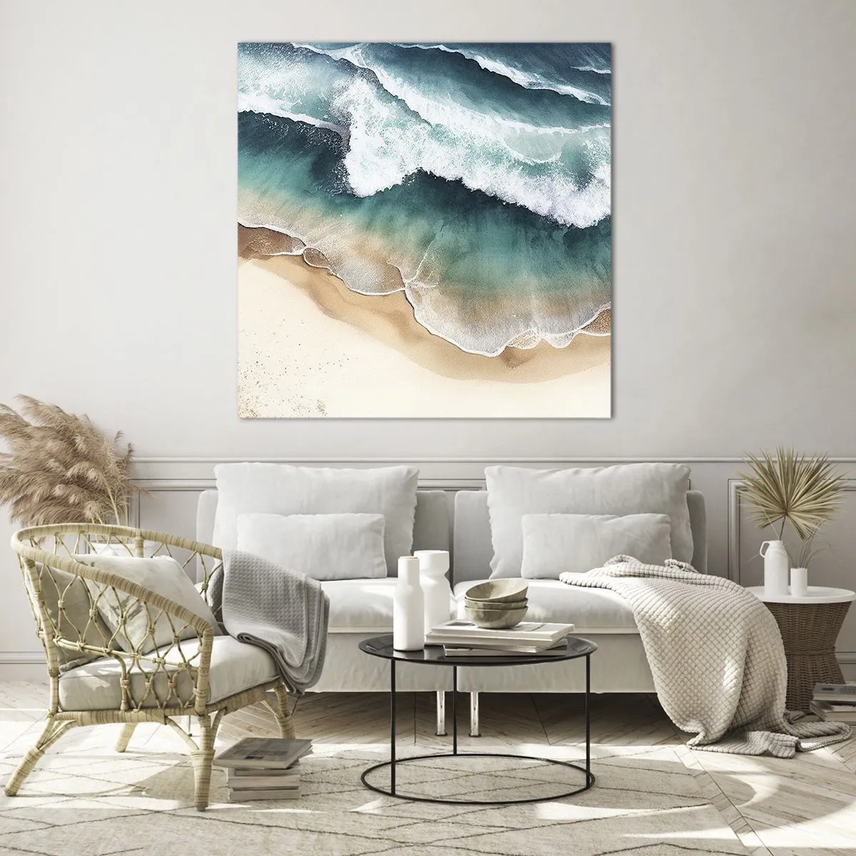 Impression sur verre - Image sur verre - La rencontre éternelle - 40x40 cm