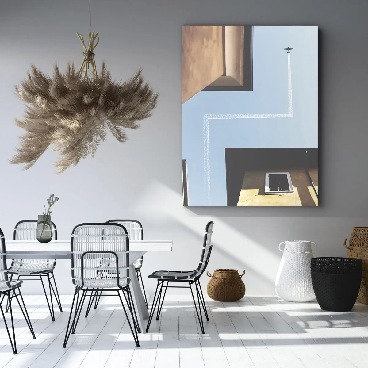 Impression sur toile - Image sur toile - Au-dessus du labyrinthe de la ville - 55x100 cm