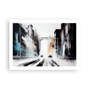 Affiche - Poster - Étude de ville : architecture et mouvement - 70x50 cm