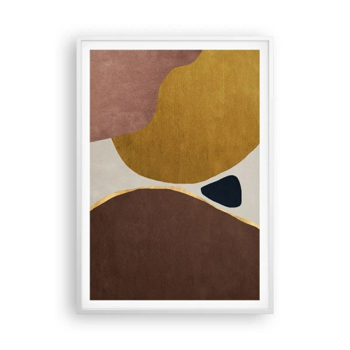 Affiche dans un cadre blanc - Poster - L'abstraction – une place dans l'espace - 70x100 cm