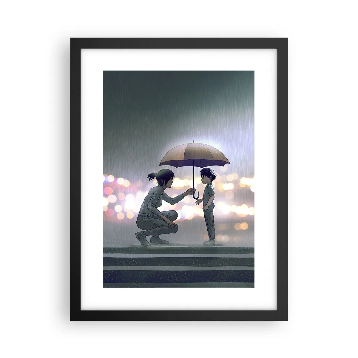 Affiche dans un cadre noir - Poster - Et maintenant, tout va bien - 30x40 cm