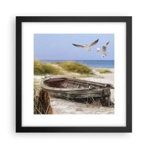 Affiche dans un cadre noir - Poster - Bain de vent - 30x30 cm