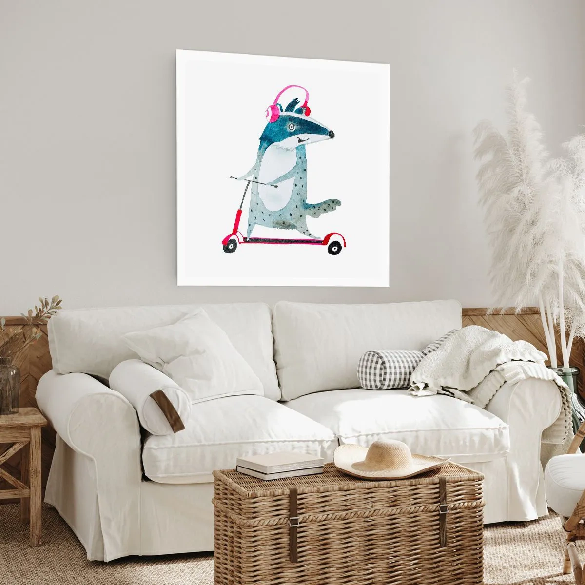 Affiche - Poster - La joie du blaireau - 50x50 cm