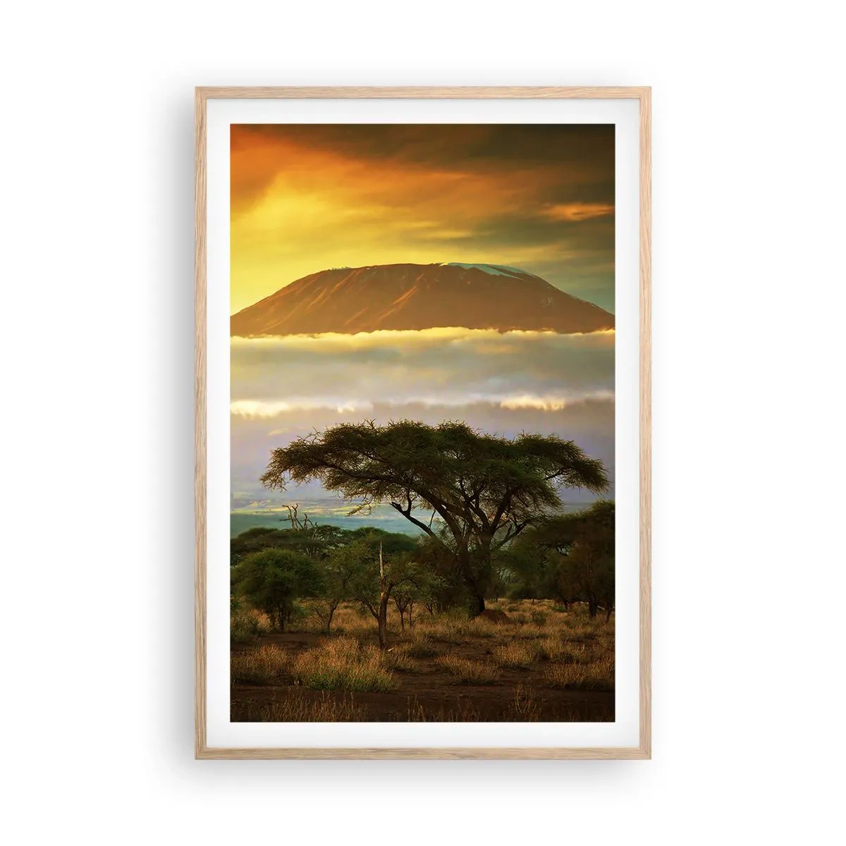 Affiche dans un chêne clair - Poster - Un rêve de voyageur - 61x91 cm