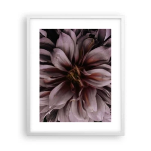 Affiche dans un cadre blanc - Poster - Un coeur fleuri - 40x50 cm