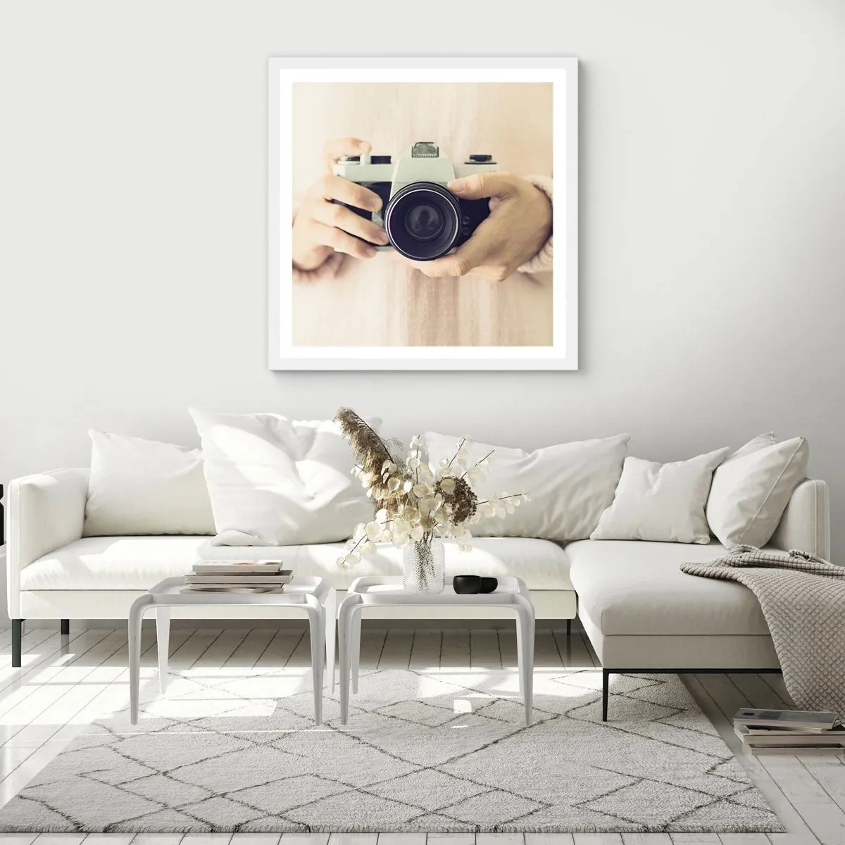 Affiche dans un cadre blanc - Poster - Pour voir plus ... - 60x60 cm