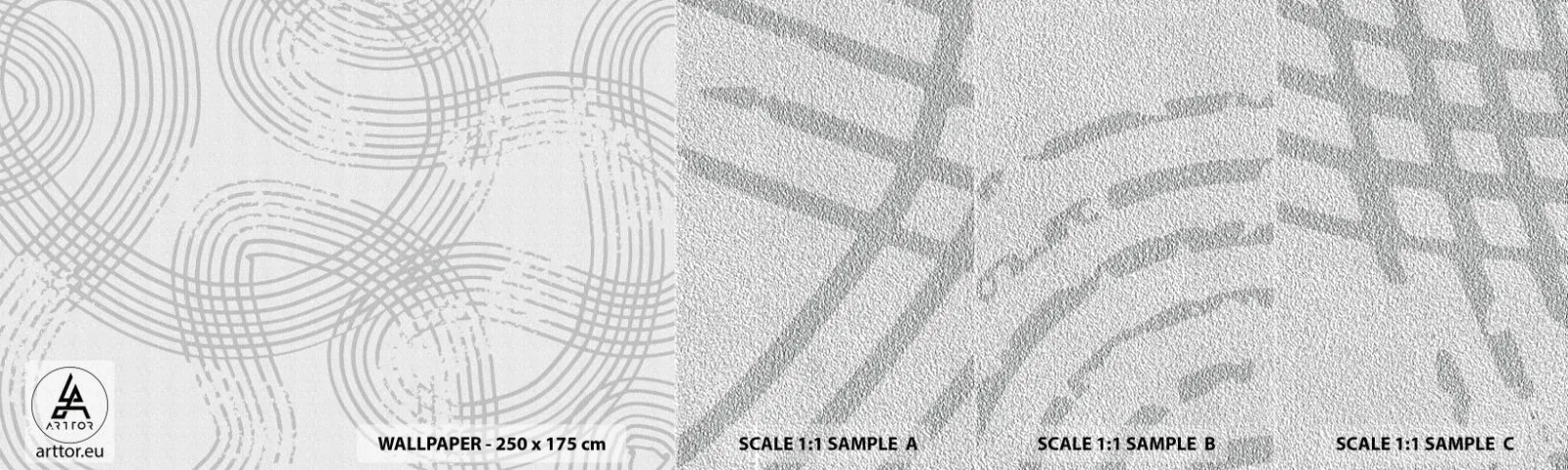 Échantillon de Papier Peint Premium Sand - Il n'y a pas de chemin droit - Minimalisme, Morceau, Brillant - 100x30 cm