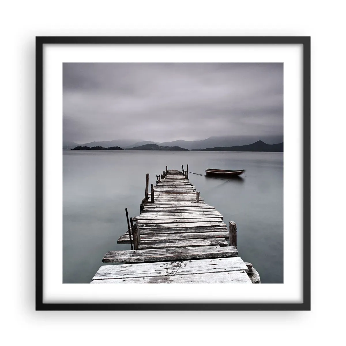 Affiche dans un cadre noir - Poster - Tu peux partir demain - 50x50 cm