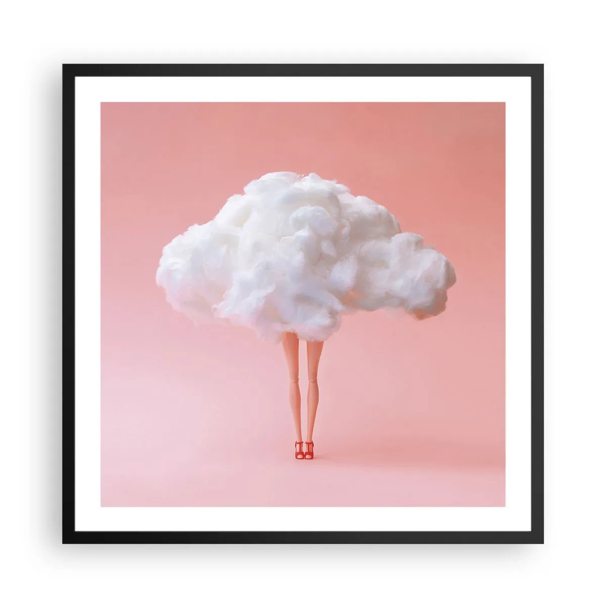 Affiche dans un cadre noir - Poster - Douce promesse - 60x60 cm