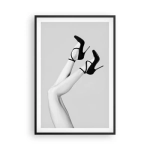 Affiche dans un cadre noir - Poster - Les jambes en l’air - 61x91 cm