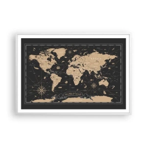 Affiche dans un cadre blanc - Poster - Les limites de mon monde - 100x70 cm