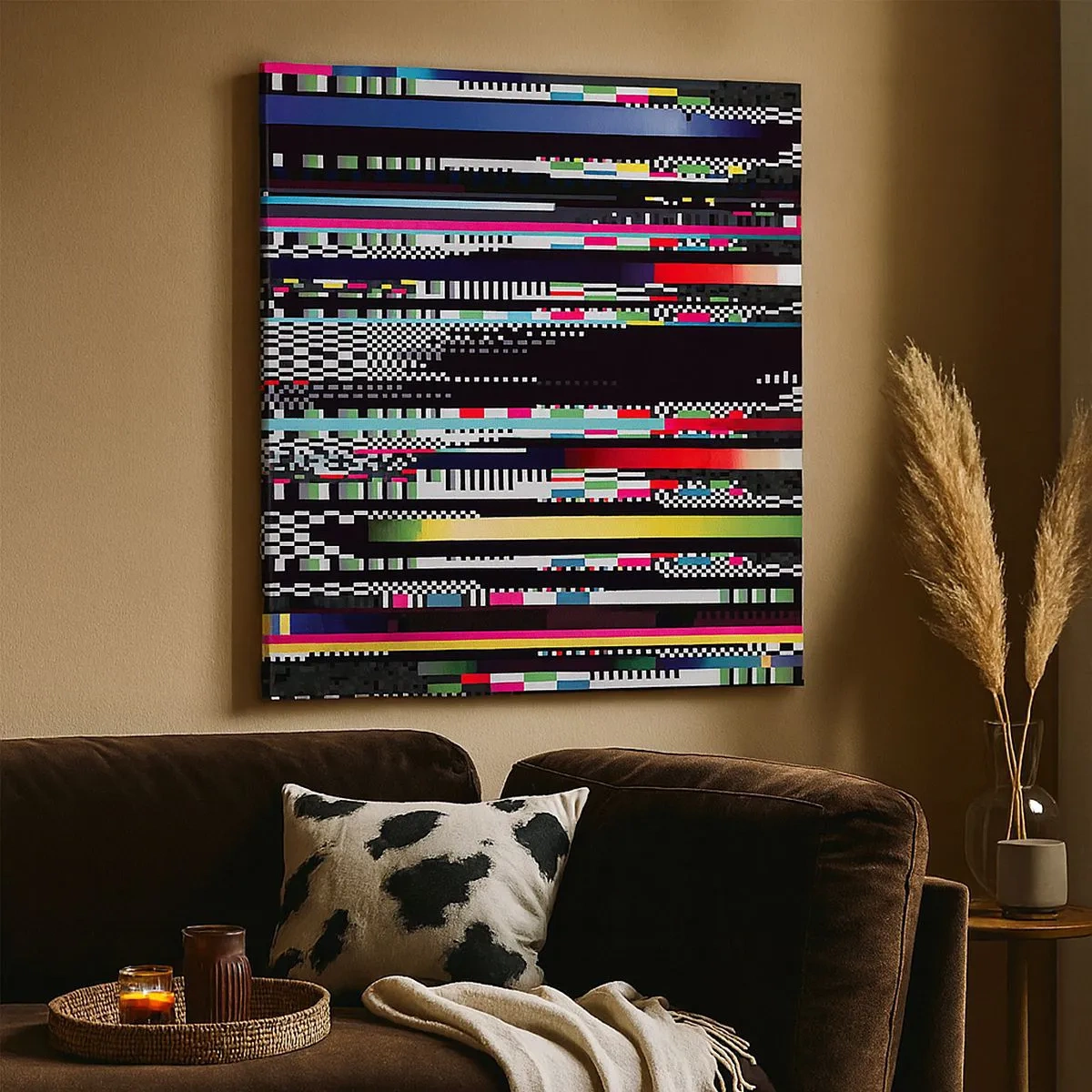 Impression sur toile - Image sur toile - L'image de contrôle de la réalité - 30x30 cm