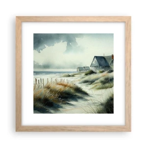 Affiche dans un chêne clair - Poster - Loin de l'agitation - 30x30 cm