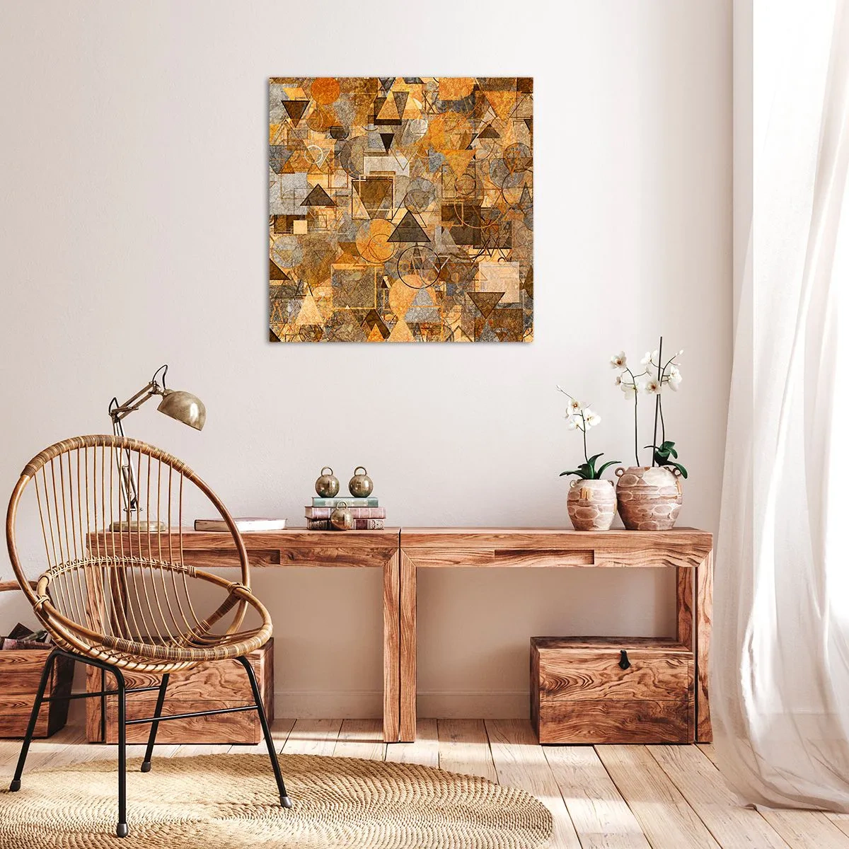 Impression sur toile - Image sur toile - Le monde en forme - 30x30 cm