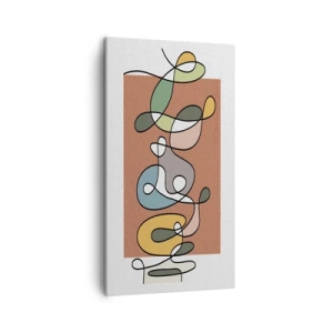 Impression sur toile - Image sur toile - Abstraction : danse colorée - 45x80 cm