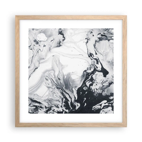 Affiche dans un chêne clair - Poster - Au centre de la Terre - 40x40 cm