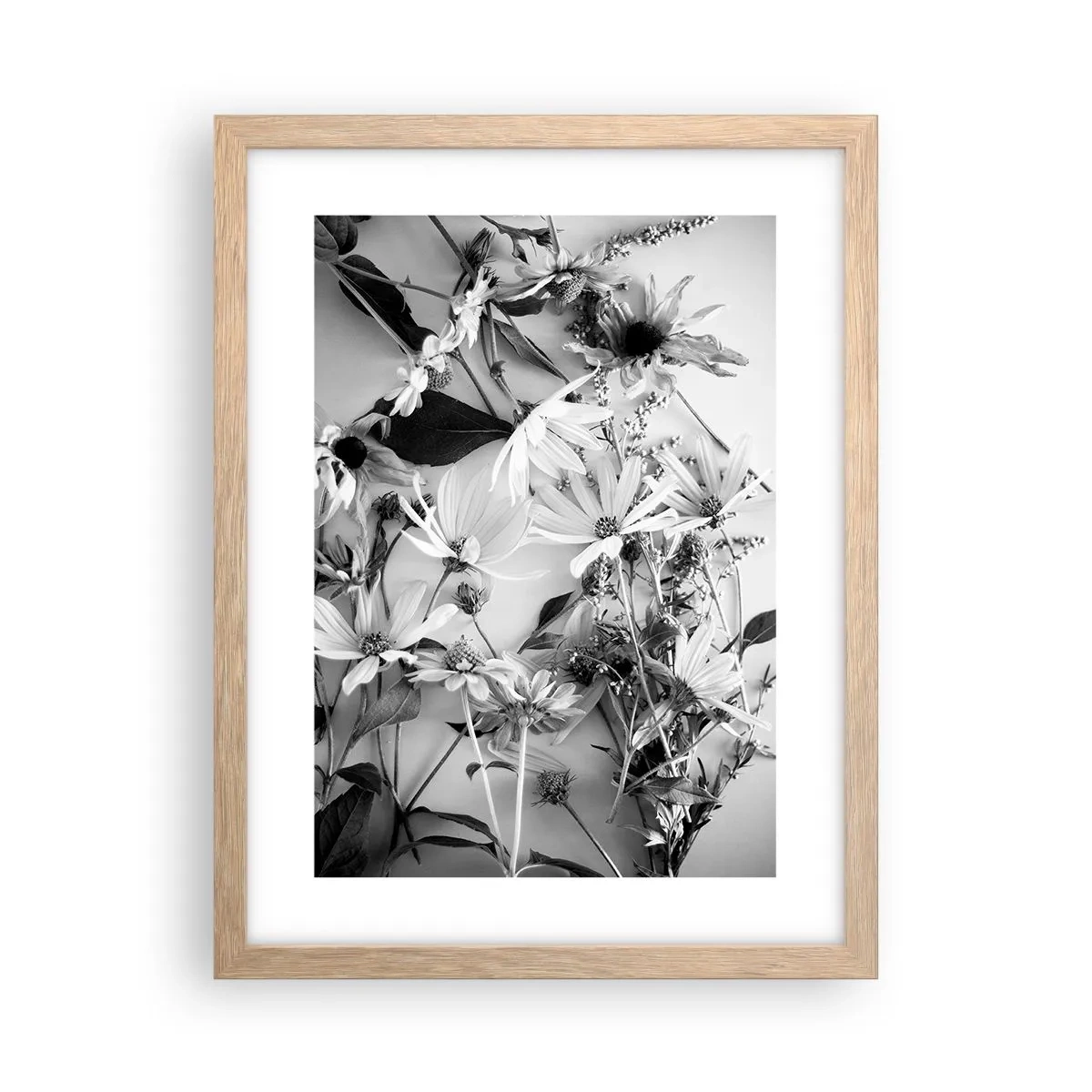Affiche dans un chêne clair - Poster - Non-un bouquet de fleurs - 30x40 cm