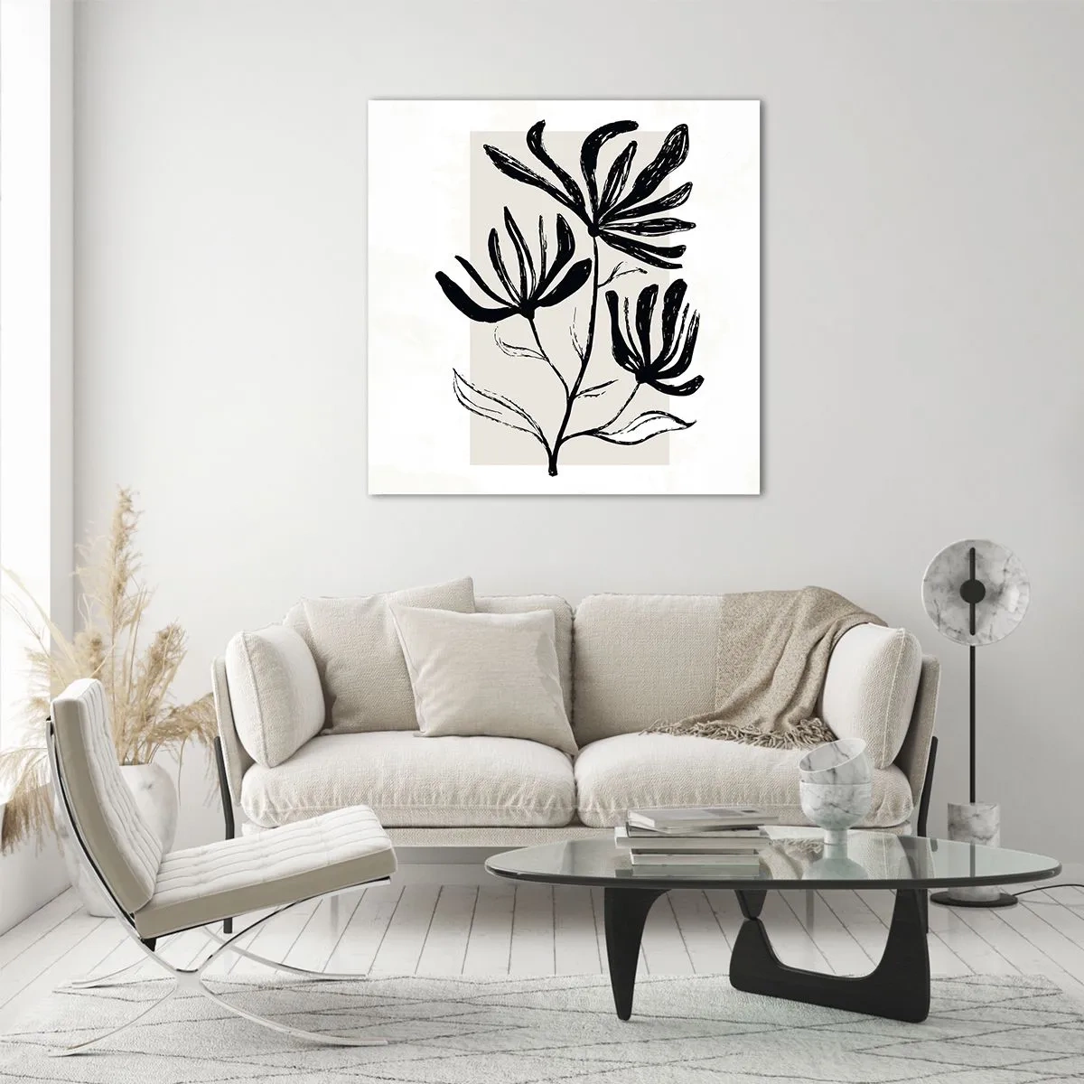 Impression sur verre - Image sur verre - Esquisse pour l'herbier - 60x60 cm
