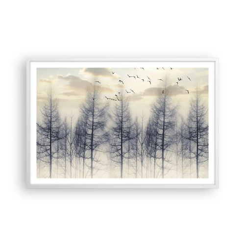 Affiche dans un cadre blanc - Poster - L'âme de la forêt - 91x61 cm